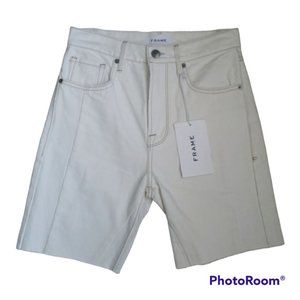 Frame Le Vintage Bermuda shorts, classic shorts, white shorts, new with tags, 24